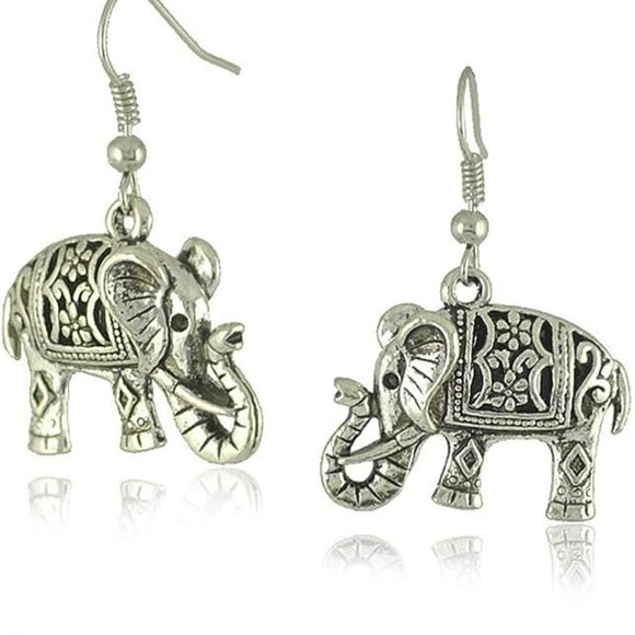 Free People Elephants Silver Earrings - Picture 2 of 5